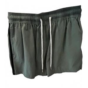 NEW PIER ST. BARTH men’s elastic striped swim short in olive